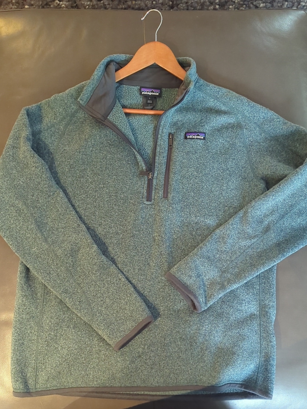 Patagonia Teal Green Half-Zip Fleece Pullover